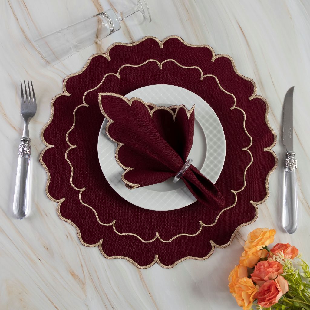 Kit Americano 12 Peças: Sousplats e Guardanapos - Eleve a Elegância e Sofisticação da Sua Mesa de 6 Lugares!