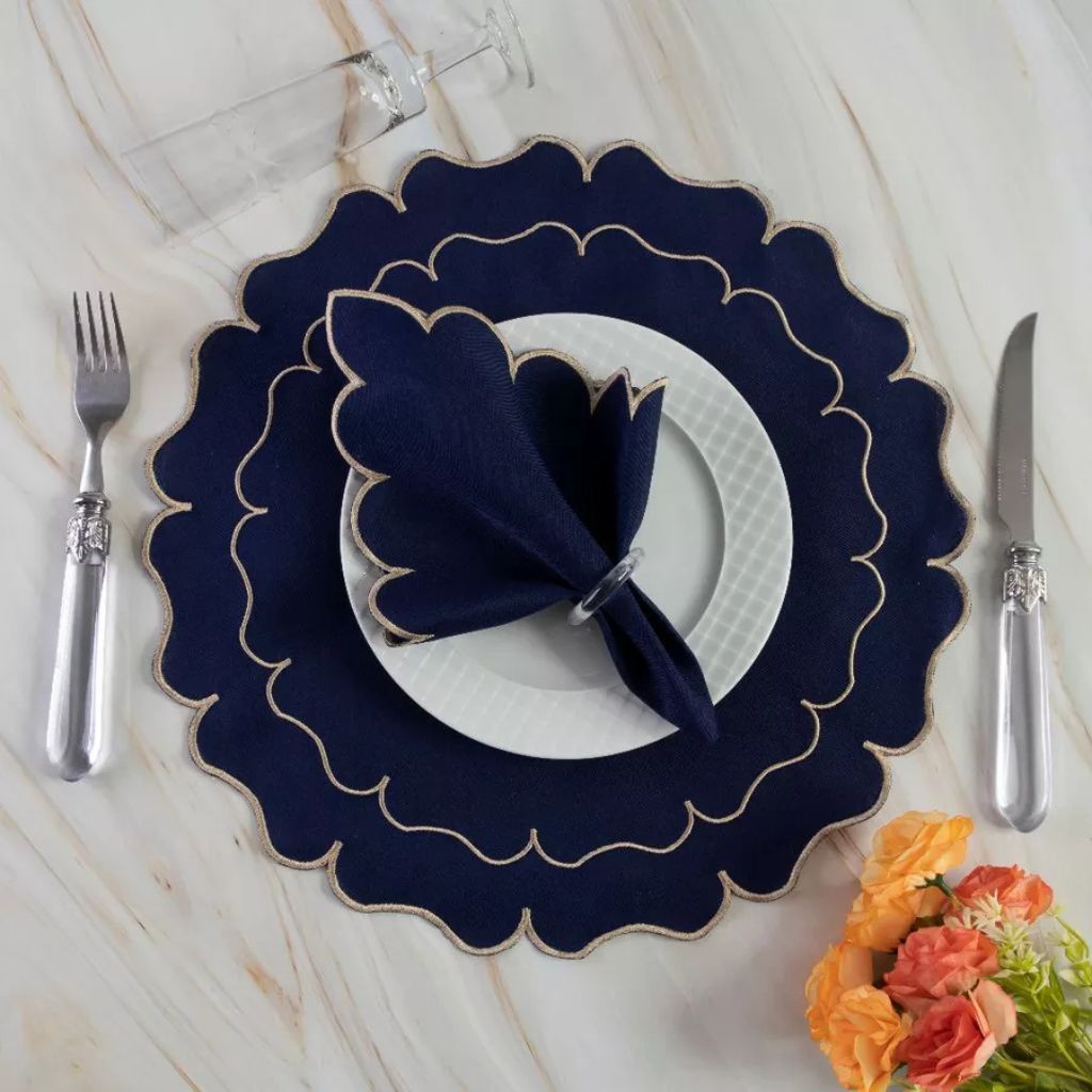 Kit Americano 12 Peças: Sousplats e Guardanapos - Eleve a Elegância e Sofisticação da Sua Mesa de 6 Lugares!